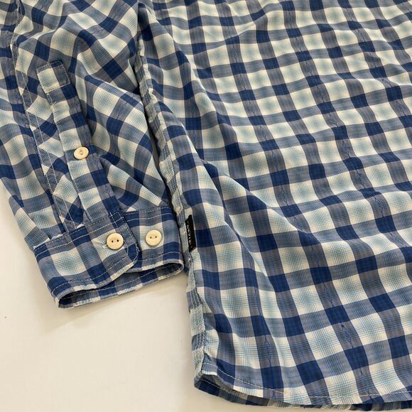 Orvis Western Shirt MENS XL Plaid Long Sleeve Button Down Nylon Fishing Hiking‎ - Picture 7 of 10